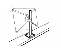 Mauerpfosten, Länge 800 mm, für waagerechte Flächen, für Spiegelgrößen 600x400 und 800x600 mm