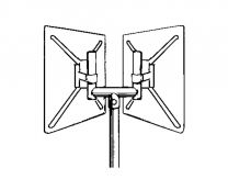 Gabelaufsatz, BxH 650x540 mm, für Spiegelgröße 600x 400 mm