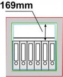 Dokumentenschrank, Sicherheitsstufe Kl. I, S60P, BxTxH 589x471x615 mm, Volumen 87 l, 2 Böden, Kapazität 6 Ordner, RAL 7035 lichtgrau