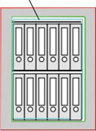 Dokumentenschrank, Sicherheitsstufe Kl. I, S60P, BxTxH 589x471x801 mm, Volumen 118 l, 2 Böden, Kapazität 12 Ordner, RAL 7035 lichtgrau