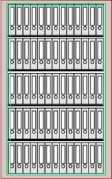 Dokumentenschrank, Sicherheitsstufe Kl. I, S60P, BxTxH 1128x459x1884 mm, Volumen 503 l, 4 Böden, Kapazität 65 Ordner, 2-türig, RAL 7035 lichtgrau