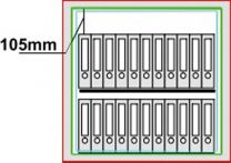 Dokumentenschrank, Sicherheitsstufe Kl. I, S60P, BxTxH 975x459x901 mm, Volumen 202 l, 1 Boden, Kapazität 22 Ordner, 2-türig, RAL 7035 lichtgrau