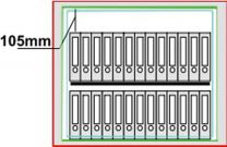 Dokumentenschrank, Sicherheitsstufe Kl. I, S60P, BxTxH 1128x459x901 mm, Volumen 238 l, 1 Boden, Kapazität 26 Ordner, 2-türig, RAL 7035 lichtgrau