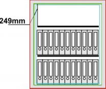 Dokumentenschrank, Sicherheitsstufe Kl. I, S60P, BxTxH 975x506x1045 mm, Volumen 277 l, 2 Böden, Kapazität 22 Ordner, 2-türig, RAL 7035 lichtgrau