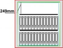 Dokumentenschrank, Sicherheitsstufe Kl. I, S60P, BxTxH 1128x506x1045 mm, Volumen 326 l, 2 Böden, Kapazität 26 Ordner, 2-türig, RAL 7035 lichtgrau