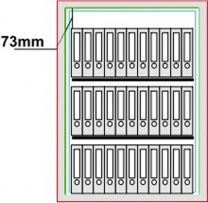 Dokumentenschrank, Sicherheitsstufe Kl. I, S60P, BxTxH 975x559x1189 mm, Volumen 369 l, 2 Böden, Kapazität 33 Ordner, 2-türig, RAL 7035 lichtgrau