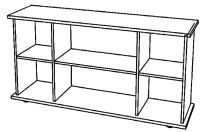 Hammerbacher Sideboard, BxTxH 1661x448x840 mm, 2 Zwischenwände, 3x1 Boden, ahorn, VSBOF/3