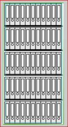 Dokumentenschrank, Sicherheitsstufe Kl. I, S60P, BxTxH 975x559x1884 mm, Volumen 605 l, 4 Böden, Kapazität 55 Ordner, 2-türig, RAL 7035 lichtgrau