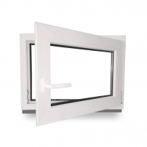 Kellerfenster BxH: 120x60 cm DIN Links 3 fach Verglasung - weiß - Classic Line 70 mm