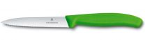 Victorinox SwissClassic Gemüsemesser 10cm 1 Welle + 1 Normal,grün