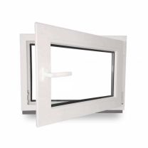 EcoLine Kunststofffenster Kellerfenster - 2 fach oder 3 fach Verglasung - Farbe: weiß