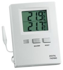 Thermometer Messber.auß.-50 b.70GradC/in.-10 b.60GradC H85xB60xT15mm Ku.