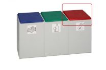 Deckel zu Kunststoffcontainer Vol. 60 l, Farbe rot