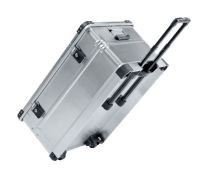 Zarges Mobile Universal-Aluminium-Kiste, Volumen 105 l, BxTxH 800x500x385 mm, mit Rollen und Ausziehgriff, 41813