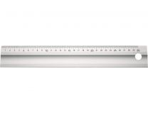 JeCo Profi Lineal - 300 bis 1000mm Länge - Querschnitt 50x5mm - Silberfarbig eloxiert - mit mm-Skalierung