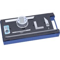 JeCo Profi Digital Winkelmesser - Schienenlänge 150/300mm  - Messbereich 0-360° - Anzeige in Grad und Winkelminuten