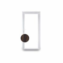 EcoLine Nebentür – Ganzglas  – 2 Fach Verglasung- innen weiß/außen Dark Oak