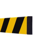 Warn- und Schutzprofil, Flächenschutz, Rechteck, 60x20 mm, gelb/schwarz, selbstklebend, Länge 1000 mm