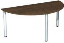 Konferenztisch, BxTxH 1600x800x720 mm, Halbkreis, 3-Fuß-Gestell, Platten-/Gestellfarbe buche/anthrazit