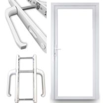 EcoLine Nebeneingangstür 2-fach-Verglasung - Profil 60 mm - Ganzglas - weiß - innenöffnend