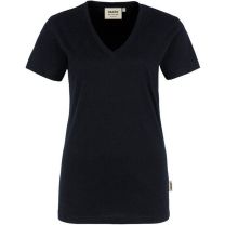 Hakro Damen V-Shirt Classic  schwarz Gr. L 126