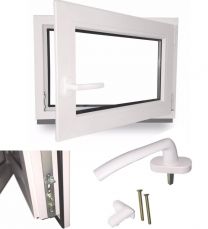 Kunststofffenster - Dreh/Kipp - 2-Fach Verglasung - 70 mm Rahmenprofil - Weiß