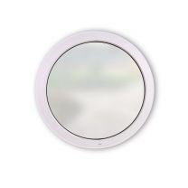 Rundfenster - Festelement Satinato Milchglas - 2-Fach Verglasung - 60 mm Rahmenprofil
