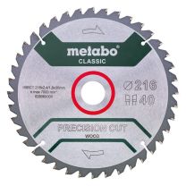 Metabo Kreissägeblatt HW/CT 216x2,4x30, Z40 WZ 5°neg., classic (628060000)