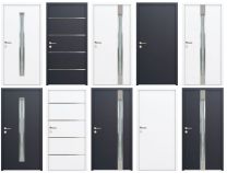 JeCo Haustür Oslo/Wien/Bern/Kiel/Berlin Drücker/Knauf - außenöffnend/innenöffnend  - innen/außen weiß/anthrazit