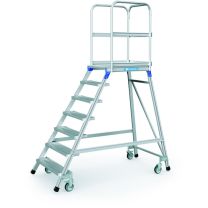 Zarges Podesttreppe, einseitig (41975) 7 Stufen Podesthöhe 1,68 m