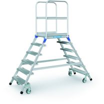 Zarges Podesttreppe, beidseitig (41984) 6 Stufen Podesthöhe 1,44 m