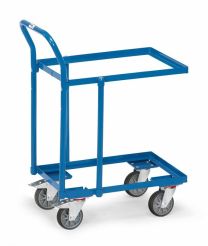 FETRA Etagenroller mit Rohrschiebebügel 2 Etagen mit Rand, Ladefl. 605 x 405 mm (135600)