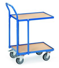 FETRA Etagenroller mit Rohrschiebebügel 2 Etagen mit Rand, Ladefl. 605 x 405 mm (135610)