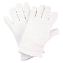 NITRAS Baumwoll-Trikot-Handschuhe, weiß, gebleicht - Gr. 6 - 13 - 12 Paar