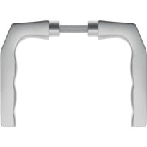 EDI Türdrückerpaar 125Z Aluminium F1 ohne Rosetten Vierkant 8 mm