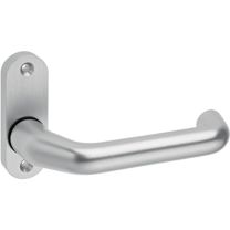 EDI Profiltürdrückerlochteil 1391/0800 Aluminium F1 oval 8 mm gekröpft
