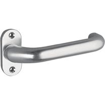 EDI Profiltürdrückerlochteil 1308/0800 Aluminium F1 oval 8 mm gekröpft
