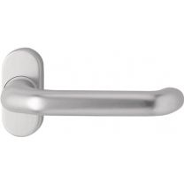 EDI Profiltürdrückerlochteil 1300/2033 Aluminium F12 oval 8 mm gekröpft