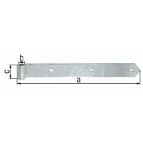 GAH Ladenband Breite 45 mm Länge 1000 x 45 mm Stärke 5 mm Stahl feuerverzinkt Ø 16 mm abgerundet
