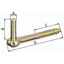 GAH Kloben zum Einschrauben 13x155mm Edelstahl