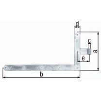 GAH Torwinkelband 600x1000x60x120mm Stahl feuerverzinkt links unten 8 mm