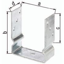 GAH U-Pfostenträger ETA-10/0210 121x150x100x60mm feuerverzinkt zum Aufschrauben
