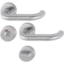 HOPPE Rosettengarnitur Paris E138/42H/42HKVS Edelstahl F69 rund RWSK/OL DIN links / rechts D/D