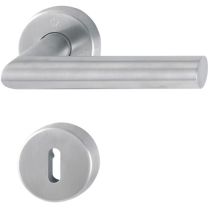 HOPPE Rosettengarnitur Amsterdam E1400/42H/42HKVS Edelstahl F69 rund OB DIN links / rechts D/D