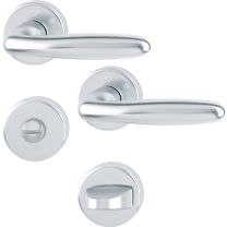 HOPPE Rosettengarnitur Verona 1510 / 42KB/42KBS Aluminium F1 SK/OL DIN links / rechts D/D