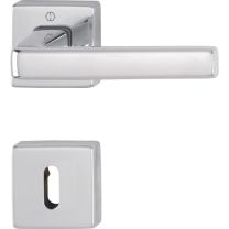 HOPPE Rosettengarnitur Dublin 1124 / 843KV/843KVS Aluminium F249 eckig OB DIN links / rechts D/D