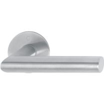 HOPPE Türdrückerpaar Amsterdam E1400Z/849N Edelstahl F69 mit Drückerrosetten Vierkant 8 mm