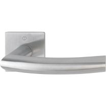 HOPPE Türdrückerpaar Trondheim E1430Z/848N Edelstahl F69 mit Drückerrosetten Vierkant 8 mm
