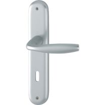 HOPPE Langschildgarnitur New York 1810/273P Aluminium F1 OB 72 mm DIN links / rechts