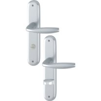 HOPPE Langschildgarnitur New York 1810/273P Aluminium F1 SK/OL 78 mm DIN links / rechts